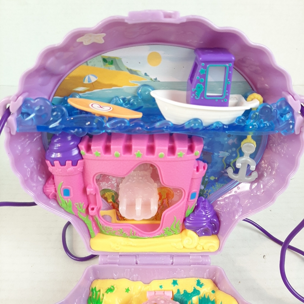 🛍Polly Pocket Tiny Power Seashell Purse Compact Wearable Strap No Accessories - Picture 6 of 6